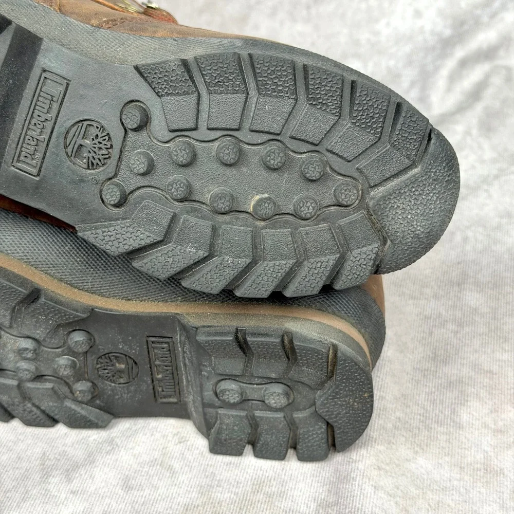 Timberland Euro Hiker Brown Leather Olive Green Boots Size 5M Women's Kids
